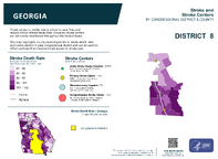GA Congressional District 08 Stroke and Stroke Centers Map 118th Congress