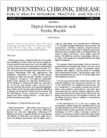 Digital Government and Public Health