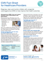 CMV Fact Sheet for Healthcare Providers