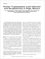 Human Trypanosoma cruzi Infection and Seropositivity in Dogs Mexico