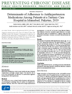Determinants of Adherence to Antihypertension Medications Among Patients at a Tertiary Care Hospital in Islamabad Pakistan 2019