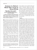 Assays to Detect West Nile Virus in Dead Birds