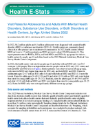 Visit Rates for Adolescents and Adults With Mental Health Disorders Substance Use Disorders or Both Disorders at Health Centers by Age United States 2022