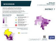WI Congressional District 07 Stroke and Stroke Centers Map 118th Congress