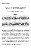 Effect of chromium and manganese particles on the interferon system