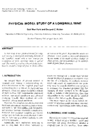 Physical Model Study of a Longwall Mine