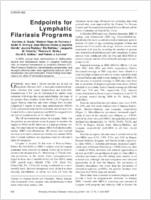 Endpoints for Lymphatic Filariasis Programs