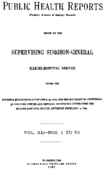 Public Health Reports  Vol XII nos 1 to 53  index to volume XII