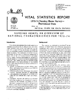 Nursing homes  an overview of national characteristics for 197374
