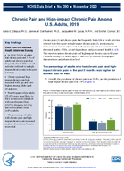 Chronic pain and highimpact chronic pain among US adults 2019