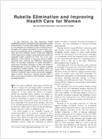 Rubella Elimination and Improving Health Care for Women1