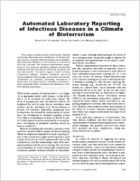 Automated Laboratory Reporting of Infectious Diseases in a Climate of Bioterrorism