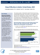Sleep Difficulties in Adults United States 2020