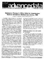 Medication Therapy in Office Visits for Hypertension National Ambulatory Medical Care Survey 1980