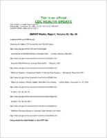 MMWR Weekly Report Volume 50 No 46 Wednesday November 21 2001 1326 EST 126 PM EST