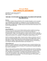 Outbreak of LifeThreatening Coagulopathy Associated with Synthetic Cannabinoids Use May 25 2018 1130 ET 1130 AM ET