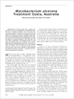 Mycobacterium ulcerans Treatment Costs Australia