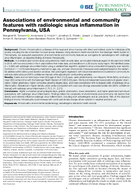 Associations of Environmental and Community Features with Radiologic Sinus Inflammation in Pennsylvania USA
