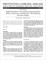 Exploring Stress and Coping Among Urban African American Adolescents The Shifting the Lens Study