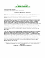 Update on Flu Vaccine Allocation Wednesday December 08 2004 048 EST 1248 PM EST