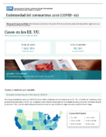 Casos de enfermedad del coronavirus COVID19 casos en los EE UU last updated on May 26 2020