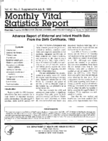Advance report of maternal and infant health data from the birth certificate 1990