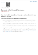 Forecasts of flu hospital admissions