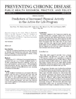 Predictors of Increased Physical Activity in the Active for Life Program
