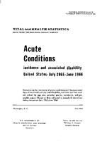 Acute Conditions incidence and associated disability United States July 1965June 1966