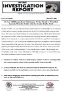 23YearOld Hispanic Road Maintenance Worker Struck by Wheel that Separated from the Trailer Axle of a TractorTrailer Truck