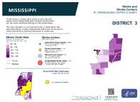 MS Congressional District 03 Stroke and Stroke Centers Map 118th Congress