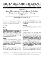 Case Management Protocol and Declining Blood Lead Concentrations Among Children