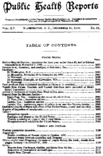 Public Health Reports  v XV no 51  cover