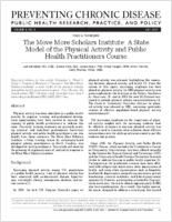 The Move More Scholars Institute A State Model of the Physical Activity and Public Health Practitioners Course