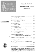 Public Health Report  v 71 no 12  table of contents