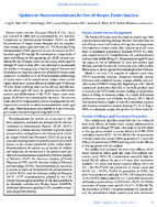 Update on Recommendations for Use of Herpes Zoster Vaccine