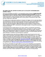 Advance Letter From the Director National Center for Immunization and Respiratory Diseases