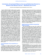 Introduction of Inactivated Poliovirus Vaccine and Switch from Trivalent to Bivalent Oral Poliovirus Vaccine  Worldwide 20132016