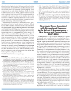 Neurologic Illness Associated with Occupational Exposure to the Solvent 1Bromopropane  New Jersey and Pennsylvania 20072008