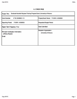 Graduate Industrial Hygiene Training Program Grant University of Arizona