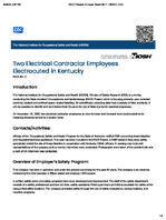 Two Electrical Contractor Employees Electrocuted in Kentucky FACE 8611