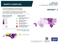 NC Congressional District 05 Stroke and Stroke Centers Map 118th Congress
