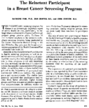 The reluctant participant in a breast cancer screening program