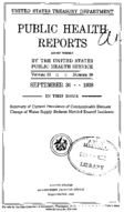 Public Health Reports  v 53 no 39  cover