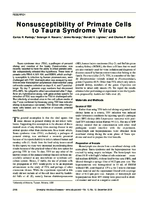 Nonsusceptibility of Primate Cells to Taura Syndrome Virus