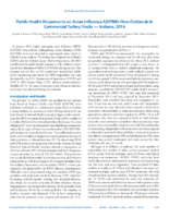 Public Health Response to an Avian Influenza AH7N8 Virus Outbreak in Commercial Turkey Flocks  Indiana 2016