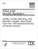 Fertility family planning and womens health new data from the 1995 national survey of family growth