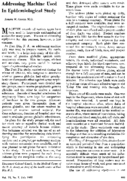 Addressing machine used in epidemiological study
