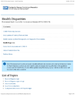 Health Disparities Provisional Death Counts for Coronavirus Disease 2019 COVID19 June 23 2021