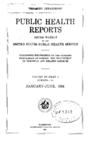 Public Health Reports  v 39 part 1 numbers 126 JanuaryJune 1924   Index